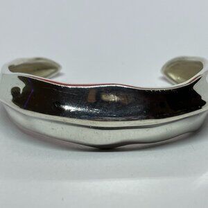 Vintage Tiffany & Co. Sterling Silver Nature Leaf Cuff Bracelet 925